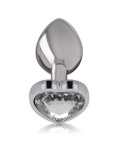 INTENSE - PLUG ANAL METAL ALUMINIO CORAZÓN BLANCO TALLA S