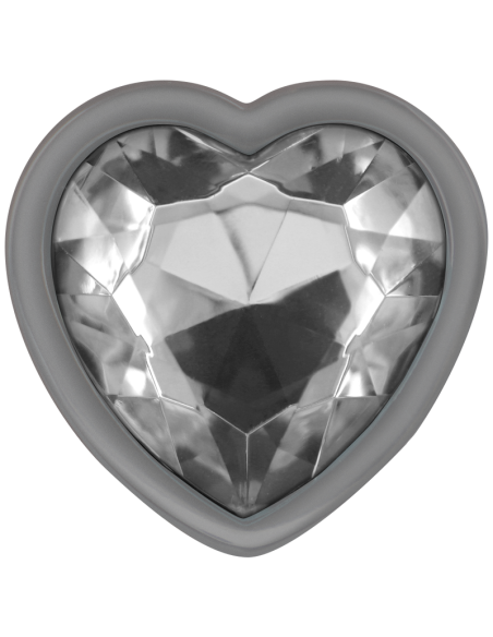 INTENSE - PLUG ANAL METAL ALUMINIO CORAZÓN BLANCO TALLA S