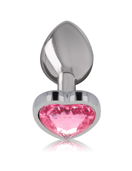 INTENSE - PLUG ANAL METAL ALUMINIO CORAZÓN ROSA TALLA M