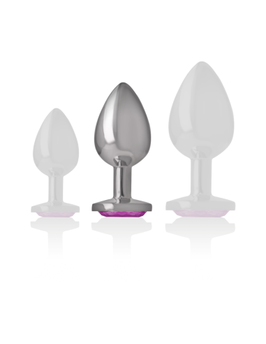 INTENSE - PLUG ANAL METAL ALUMINIO CORAZÓN ROSA TALLA M