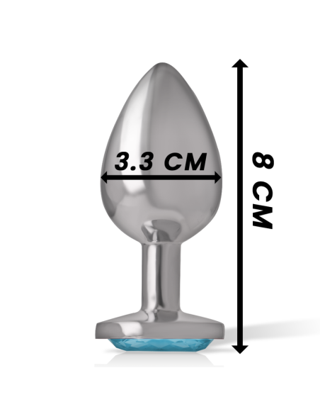 INTENSE - PLUG ANAL METAL ALUMINIO CORAZÓN AZUL TALLA M