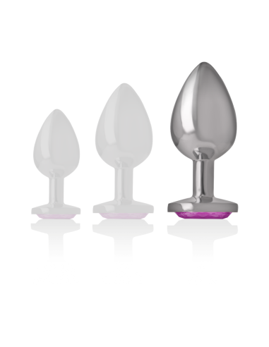 INTENSE - PLUG ANAL METAL ALUMINIO CORAZÓN ROSA TALLA L