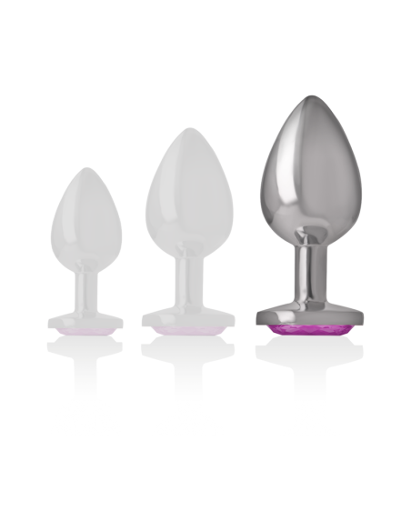 INTENSE - PLUG ANAL METAL ALUMINIO CORAZÓN ROSA TALLA L