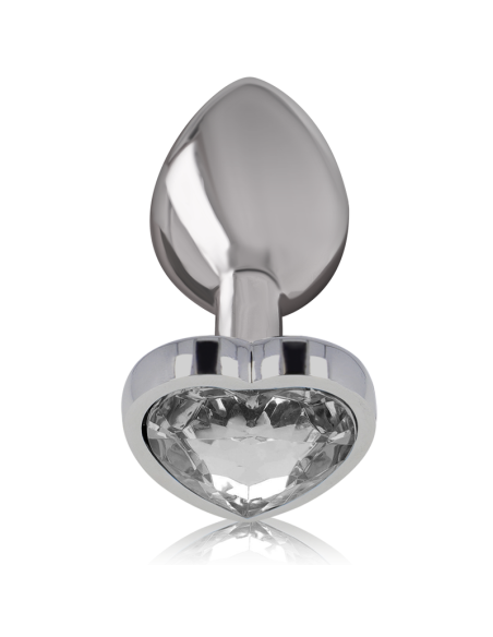 INTENSE - PLUG ANAL METAL ALUMINIO CORAZÓN BLANCO TALLA L