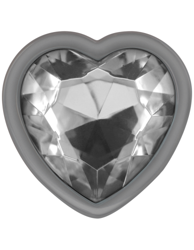 INTENSE - PLUG ANAL METAL ALUMINIO CORAZÓN BLANCO TALLA L