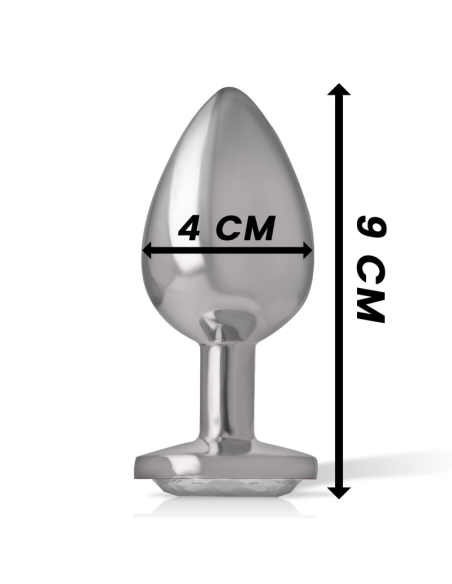 INTENSE - PLUG ANAL METAL ALUMINIO CORAZÓN BLANCO TALLA L