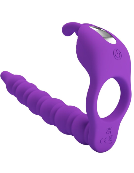 PRETTY LOVE - BLACKNEY ANILLO PENE CON PLUG VIBRADOR LILA