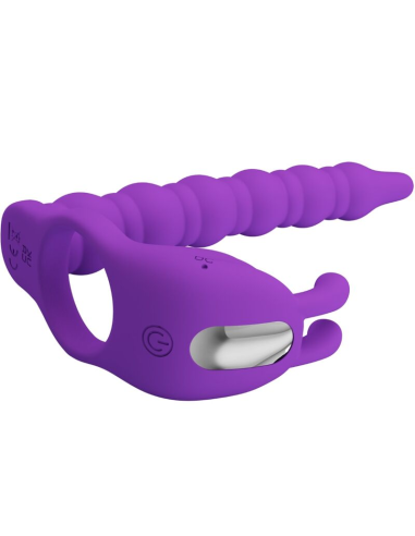 PRETTY LOVE - BLACKNEY ANILLO PENE CON PLUG VIBRADOR LILA