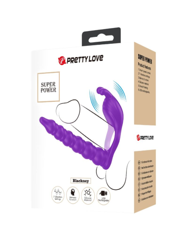 PRETTY LOVE - BLACKNEY ANILLO PENE CON PLUG VIBRADOR LILA