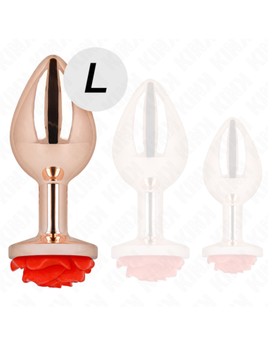 KINK - PLUG ANAL ORO ROSADO ROSA ROJA L