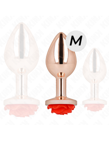 KINK - PLUG ANAL ORO ROSADO ROSA ROJA M