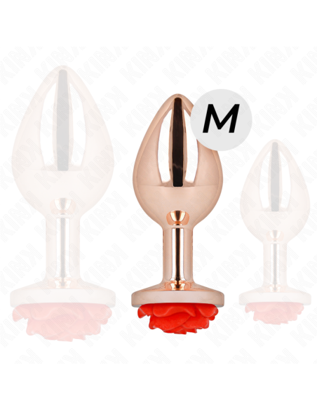 KINK - PLUG ANAL ORO ROSADO ROSA ROJA M