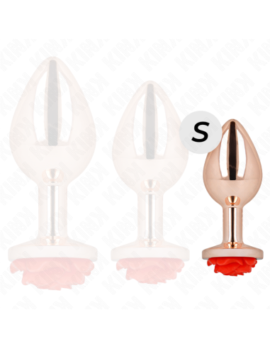 KINK - PLUG ANAL ORO ROSADO ROSA ROJA S