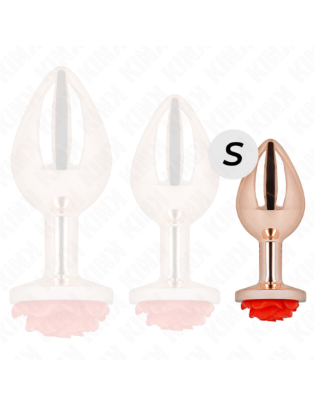 KINK - PLUG ANAL ORO ROSADO ROSA ROJA S