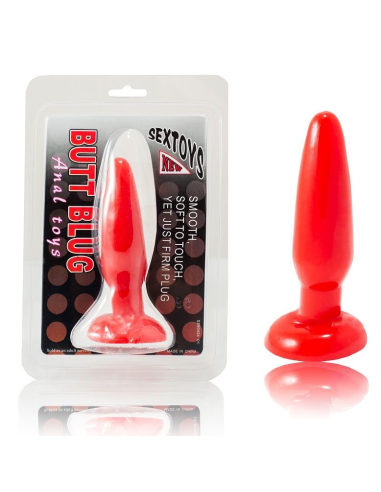 BAILE - PLUG ANAL PEQUEÑO ROJO 15 CM