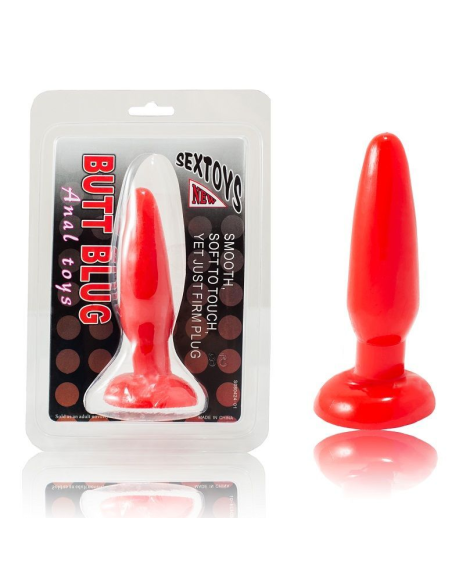 BAILE - PLUG ANAL PEQUEÑO ROJO 15 CM