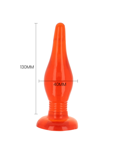 BAILE - PLUG ANAL TACTO SUAVE ROJO 14.2 CM
