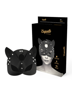 COQUETTE CHIC DESIRE - MASCARA CUERO VEGANO CON OREJAS DE GATO