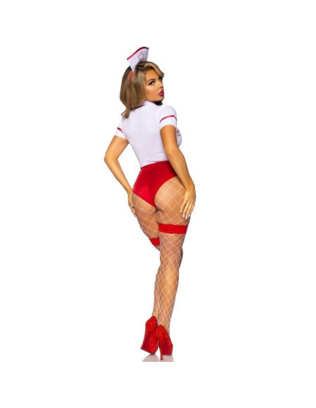 LEG AVENUE - DISFRAZ ENFERMERA SEXY ROJO-BLANCO M