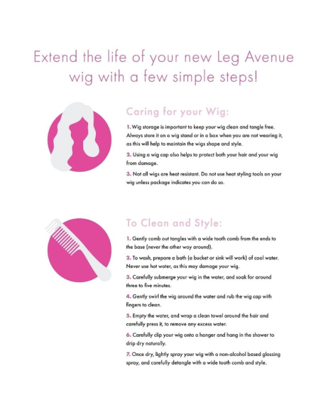 LEG AVENUE - PELUCA CORTE BOB FOSFORESCENTE BLANCO