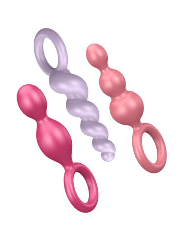 SATISFYER - ANAL PLUGS SET 3 PCS TRICOLOR