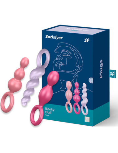 SATISFYER - ANAL PLUGS SET 3 PCS TRICOLOR