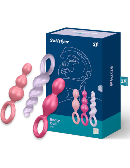 SATISFYER - ANAL PLUGS SET 3 PCS TRICOLOR