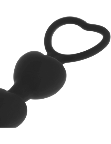 BLACKandSILVER - MILA CADENA ANAL DE CORAZONES 18 CM