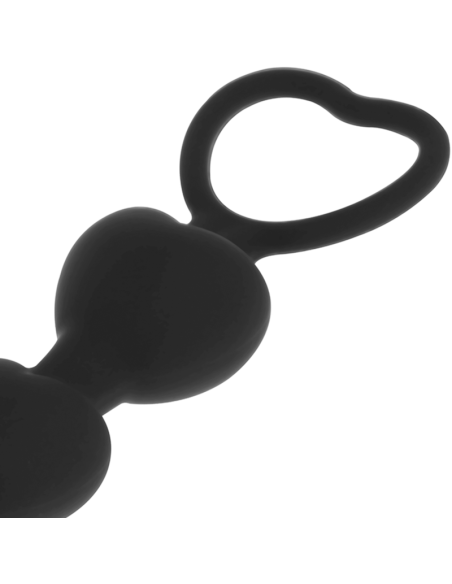 BLACKandSILVER - MILA CADENA ANAL DE CORAZONES 18 CM