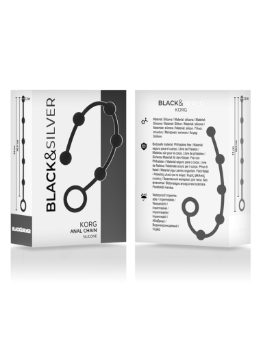 BLACKandSILVER - KORG ROSARIO ANAL INICIACION SILICONA 21 CM