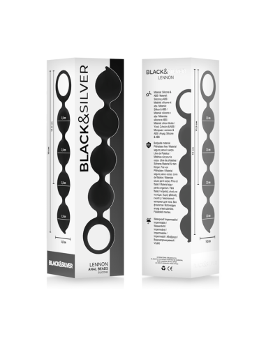 BLACKandSILVER - LENNON ROSARIO ANAL 4 ESFERAS SILICONA 15 CM