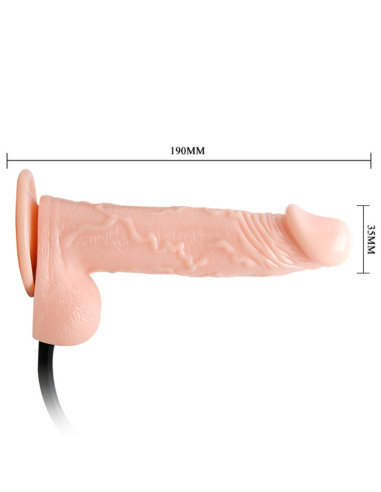 BAILE - INFLATABLE DILDO HINCHABLE REALÍSTICO CON VENTOSA 15 CM