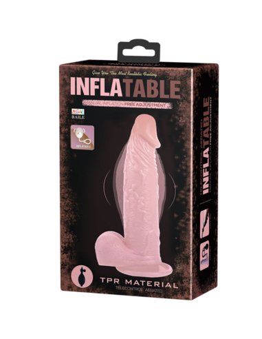 BAILE - INFLATABLE DILDO HINCHABLE REALÍSTICO CON VENTOSA 15 CM