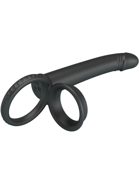 PRETTY LOVE - MOSES ANILLO DOBLE PENE PARA DONLE PENETACIÓN NEGRO