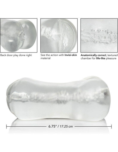 CALEXOTICS - STROKE IT MASTURBADOR VAGINA-ANO TRASLÚCIDO
