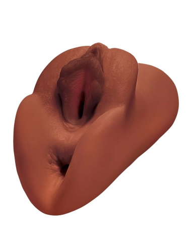 PDX PLUS - PERFECT PUSSY DOUBLE STROKER MASTURBADOR VAGINA Y ANO MARRÓN
