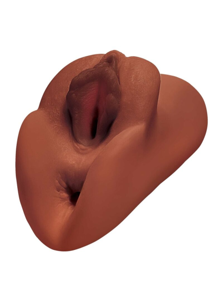 PDX PLUS - PERFECT PUSSY DOUBLE STROKER MASTURBADOR VAGINA Y ANO MARRÓN