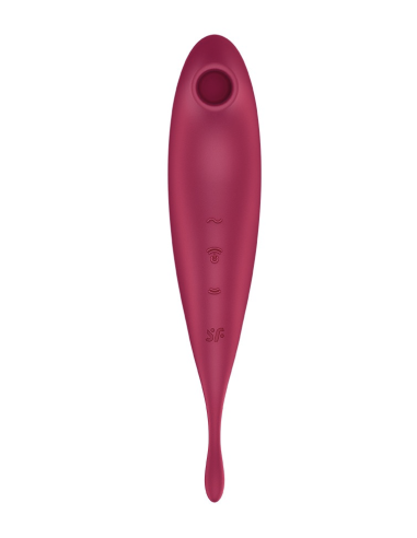 SATISFYER - TWIRLING PRO ESTIMULADOR Y VIBRADOR APP ROJO
