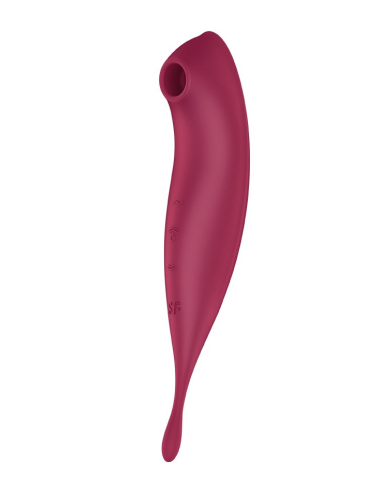 SATISFYER - TWIRLING PRO ESTIMULADOR Y VIBRADOR APP ROJO