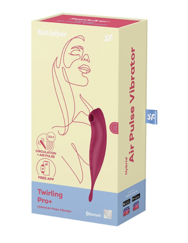 SATISFYER - TWIRLING PRO ESTIMULADOR Y VIBRADOR APP ROJO