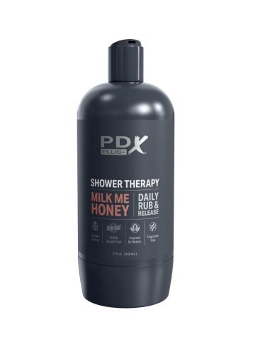 PDX PLUS - MASTURBADOR STROKER DISEÑO DISCRETO DE BOTE CHAMPU MILK ME HONEY CARAMELO