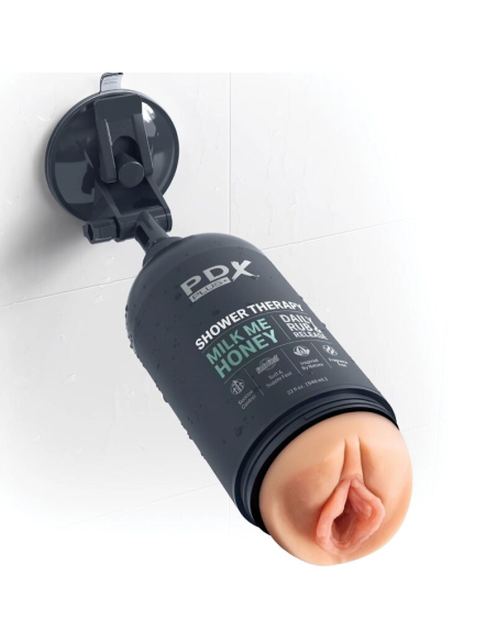 PDX PLUS - MASTURBADOR STROKER DISEÑO DISCRETO DE BOTE CHAMPU MILK ME HONEY