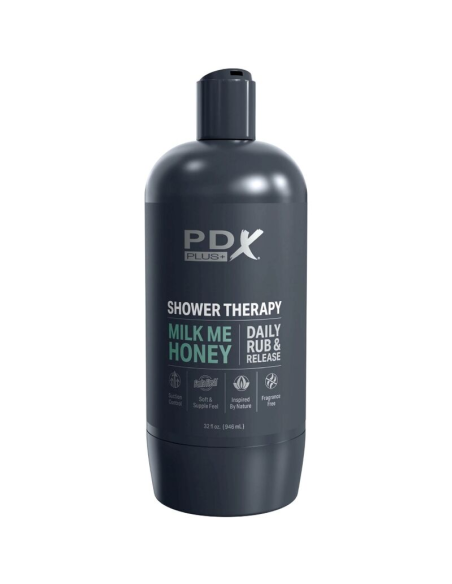 PDX PLUS - MASTURBADOR STROKER DISEÑO DISCRETO DE BOTE CHAMPU MILK ME HONEY