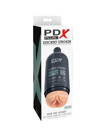 PDX PLUS - MASTURBADOR STROKER DISEÑO DISCRETO DE BOTE CHAMPU MILK ME HONEY