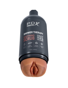 PDX PLUS - MASTURBADOR STROKER DISEÑO DISCRETO DE BOTE CHAMPU SOOTHING SCRUB CARAMELO