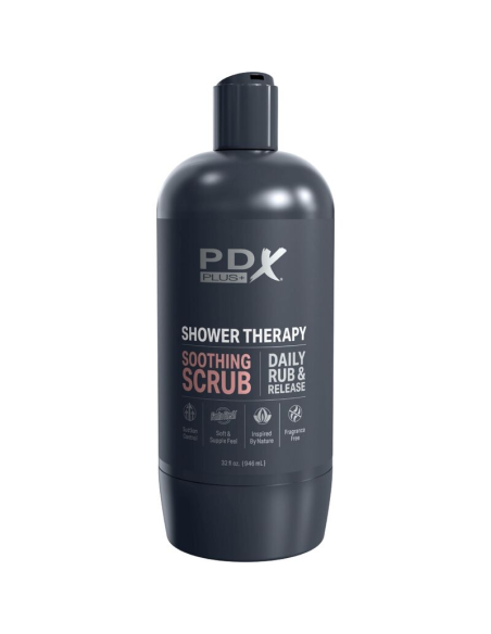 PDX PLUS - MASTURBADOR STROKER DISEÑO DISCRETO DE BOTE CHAMPU SOOTHING SCRUB CARAMELO