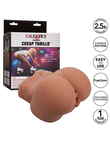 CALEXOTICS - THE ROLLER BABE DOBLE MASTURBADOR REALÍSTICO NATURAL