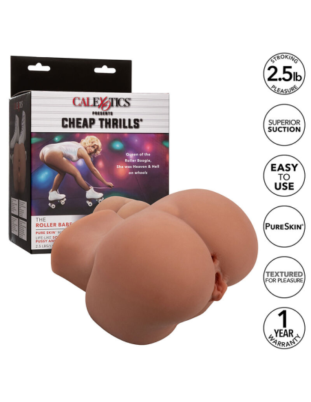 CALEXOTICS - THE ROLLER BABE DOBLE MASTURBADOR REALÍSTICO NATURAL