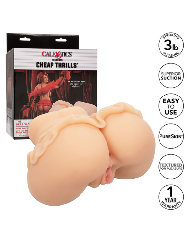 CALEXOTICS - THE PEEP SHOW GIRL DOBLE MASTURBADOR REALÍSTICO NATURAL