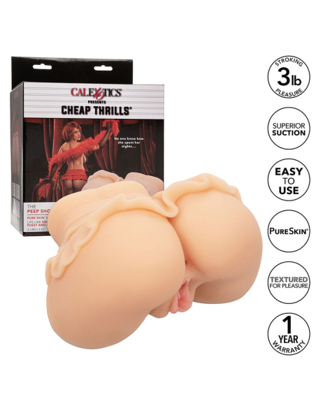 CALEXOTICS - THE PEEP SHOW GIRL DOBLE MASTURBADOR REALÍSTICO NATURAL